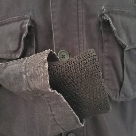 Hurley Black Cotton Denim Warm Lining Jean Jacket - Picture 6 of 13